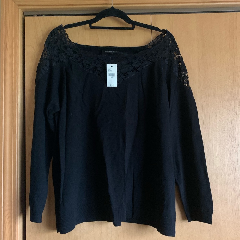 Lane Bryant Lace Shoulder Sweater
